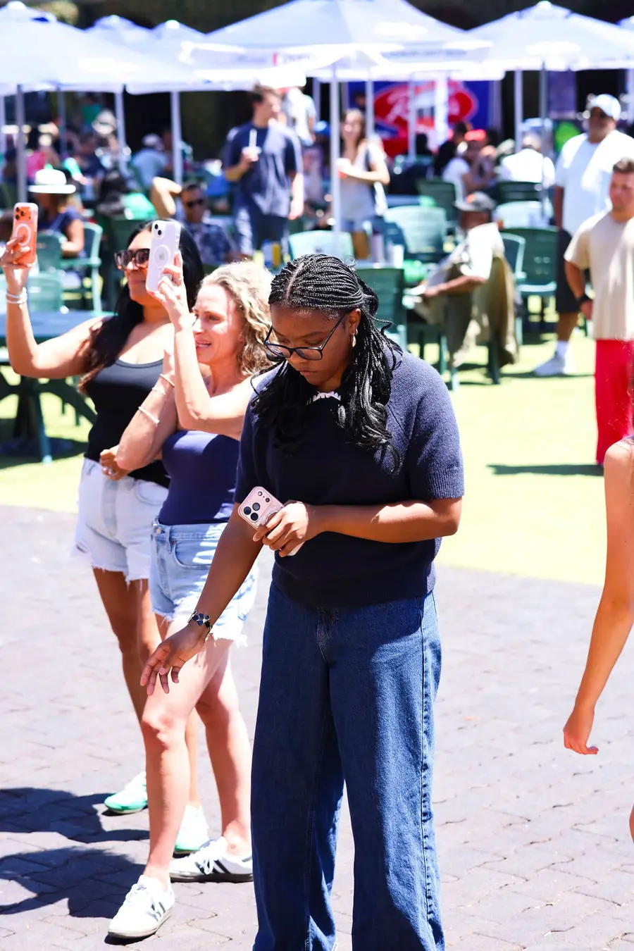 Guests dancing at the Black & Brown Festival, Del Mar Fair