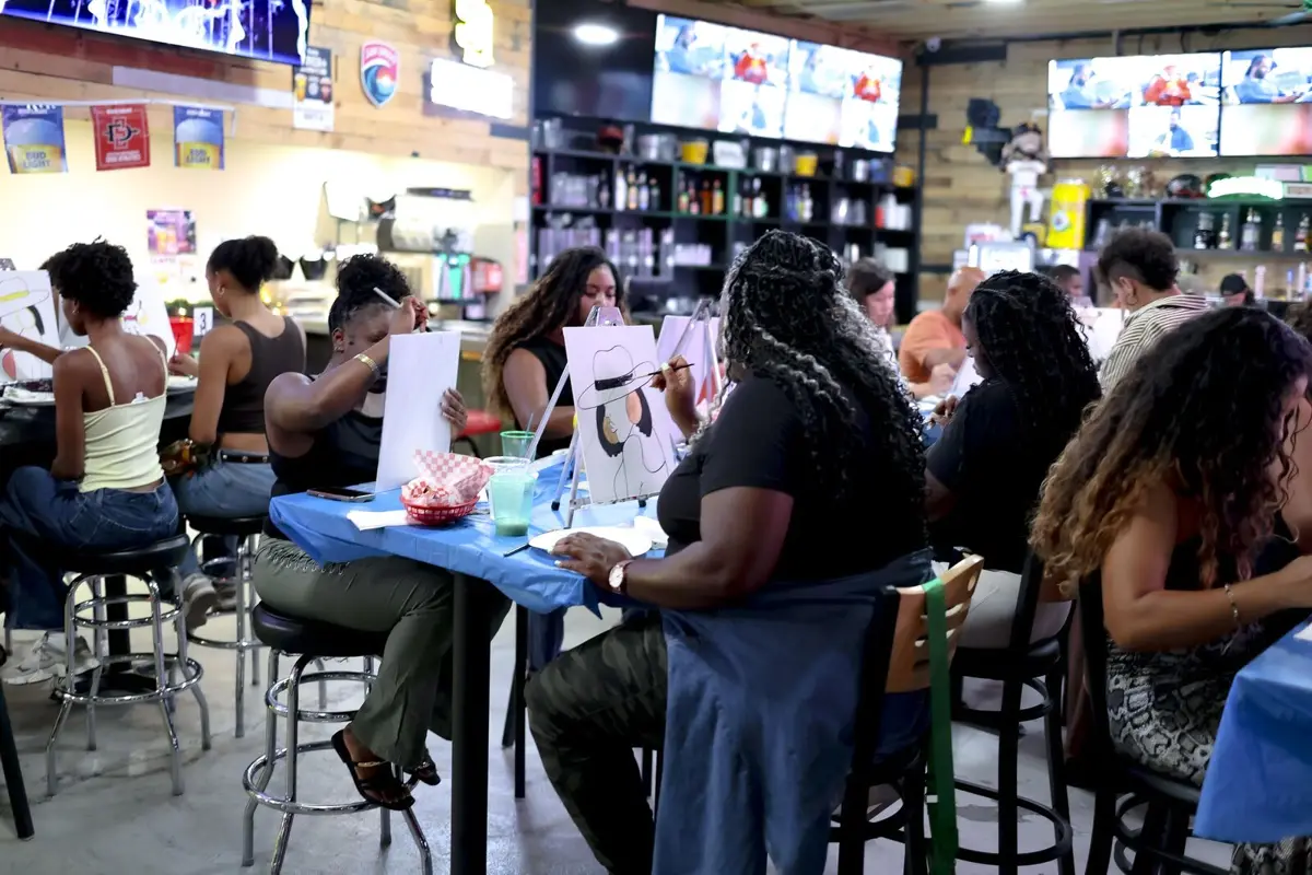 Black & Brown San Diego Paint & Sip